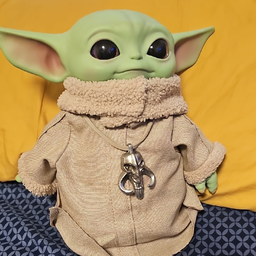 Star Wars Green and Tan Plush Toy Baby Yoda Almost Like  New No Box